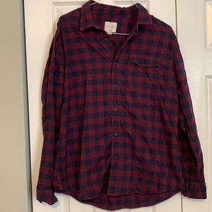 Men’s American Eagle Flannel - Maroon and Blue